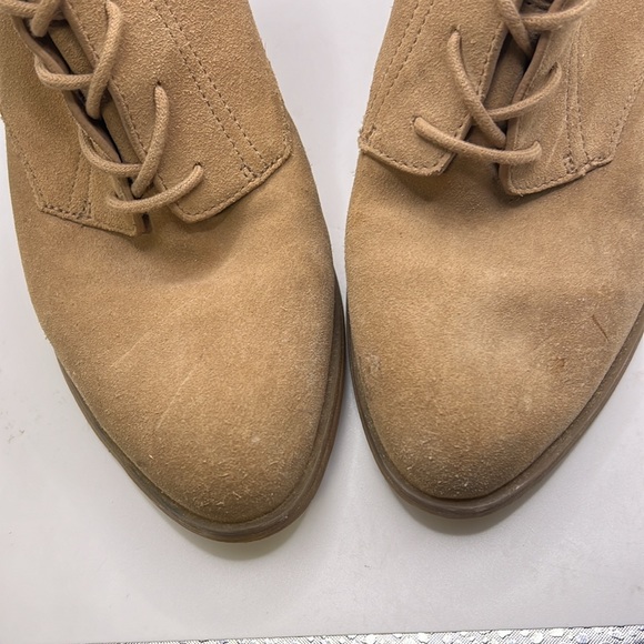 Michael Kors Lace Up Heeled Combat Boots Tan Brown Leather Womens Size 10 M - Picture 6 of 16